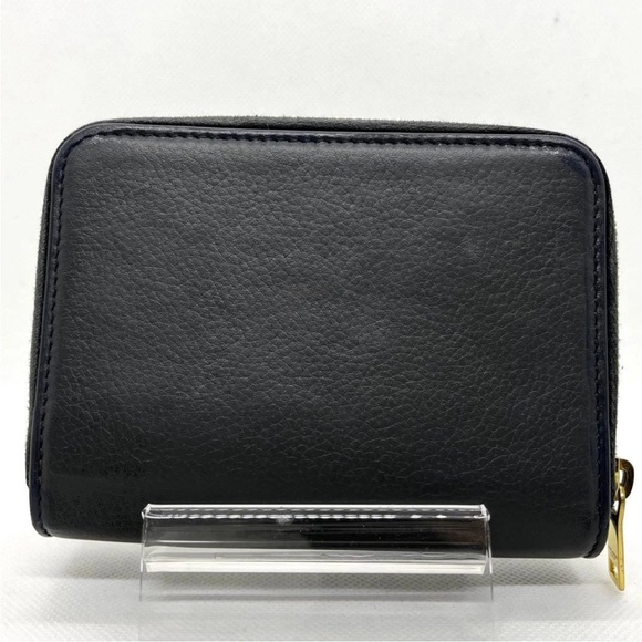 Saint Laurent Black Leather Wallet with Gold Accents - Picture 4 of 11